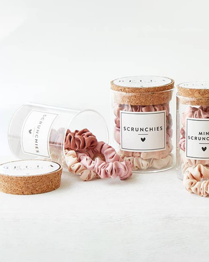 Bella Beauty Satin Scrunchies Jar - Blush Ombre - N2669