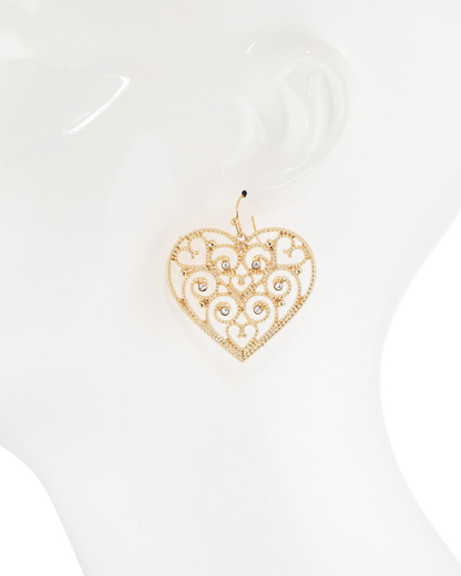 Urbanista Heart Metal Fili Earring - Rn1me91693