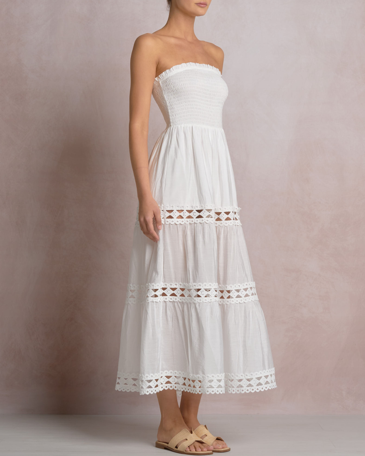 Elan Tiered Strapless Maxi Dress (More colors available) - VCL50169