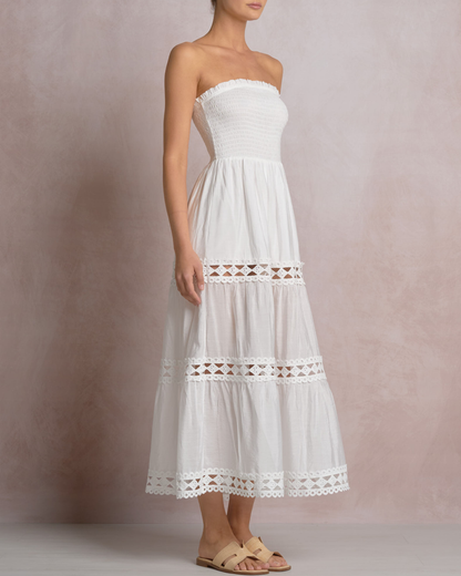 Elan Tiered Strapless Maxi Dress (More colors available) - VCL50169