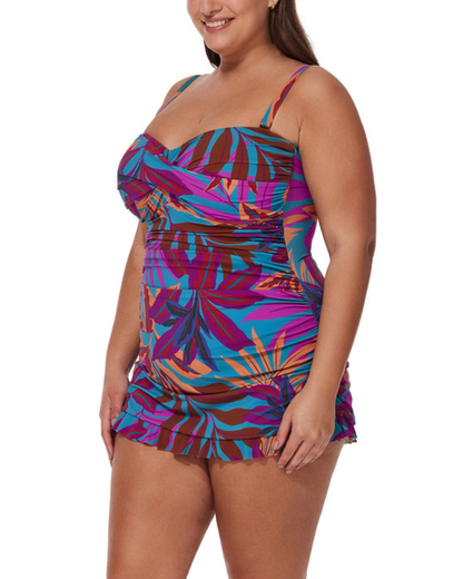 Profile by Gottex Plantopia Plus Size Bandeau Swimdress - E26072W14
