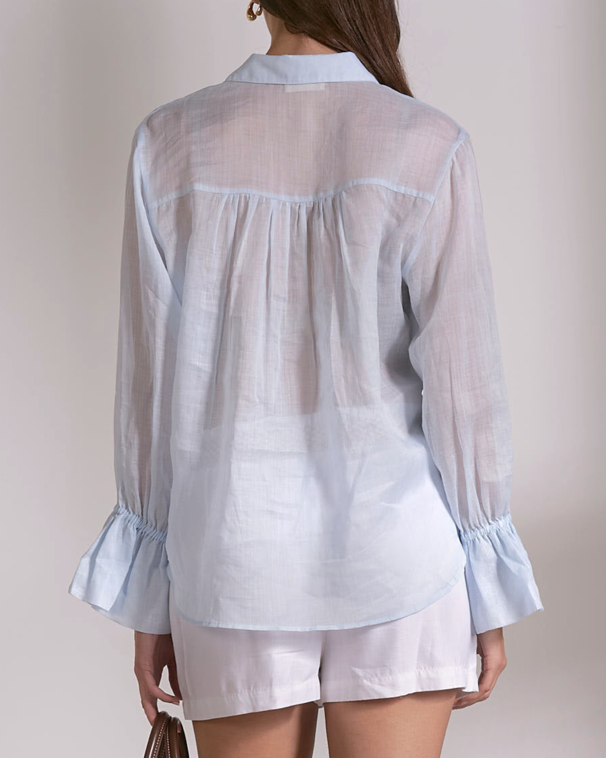 Elan Flowy Button Down Shirt - RA11633
