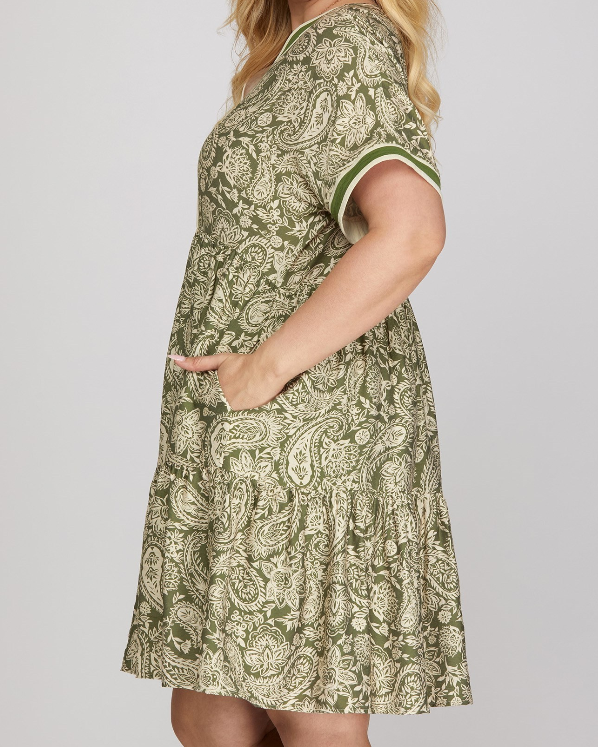 Sung Light Clothing Plus Woven Printed Mini Dress - LVE2963