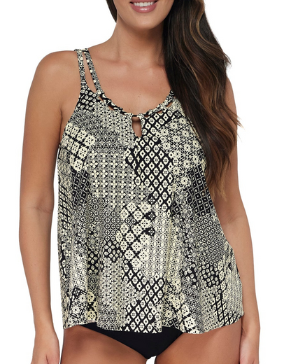 Sunsets Escape Venice Seagrass Texture Sadie Tankini Top - 964T