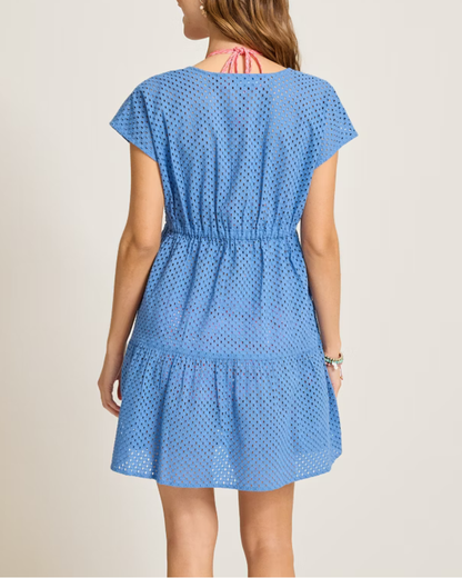 Tommy Bahama Eyelet Cotton V-Neck Coverup Dress - SS500742