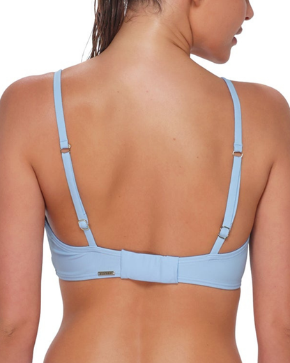 Sunsets Solids Blue Whisper Kauai Keyhole Underwire D+ Bikini Top - 54