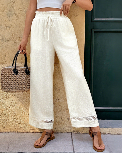 Lovesoft Elastic Waist Wide Leg Cover Up Pant - BMTM5660
