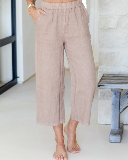 Splendid Iris Linen Wide Cropped Pants - 21-235