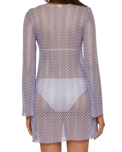 2025 Becca by Rebecca by Virtue Golden Crochet Tunic Cover Up - 8660571