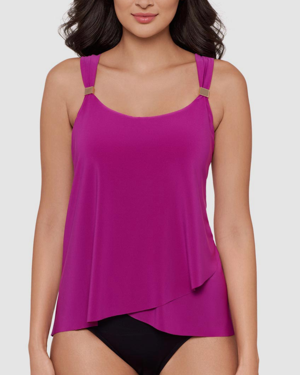 Miraclesuit Solids Dazzle DD Cup Tankini Top - 6518626DD