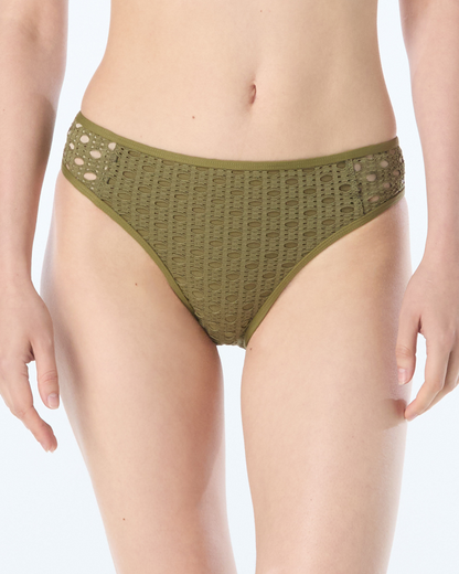 2025 Carmen Marc Valvo Living Paradise Crochet Bikini Bottom - C21967