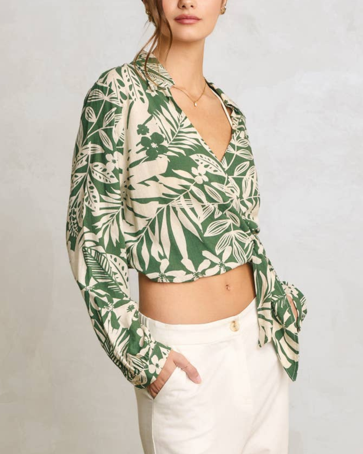 Dress Forum Sweet Summer Wrap Collared Shirt - FT11600
