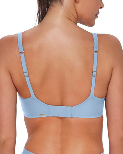 Sunsets Solids Blue Whisper Ally Underwire D+ Bikini Top - 572