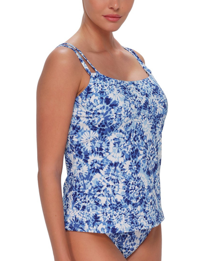 Sunsets Island Ink Rib Taylor Underwire D+ Tankini Top - 75