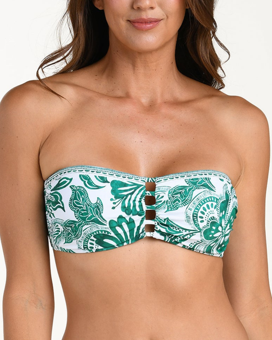 La Blanca Botanical Brocade Bandeau Bikini Top (More Colors Available) - LB6CC81