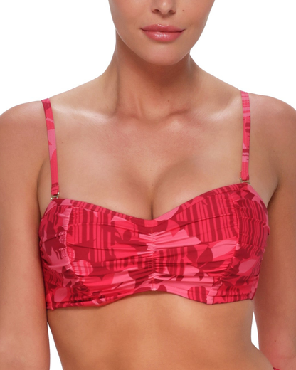 Sunsets Rambling Rose Loretta D+ Underwire Bandeau Top - 500