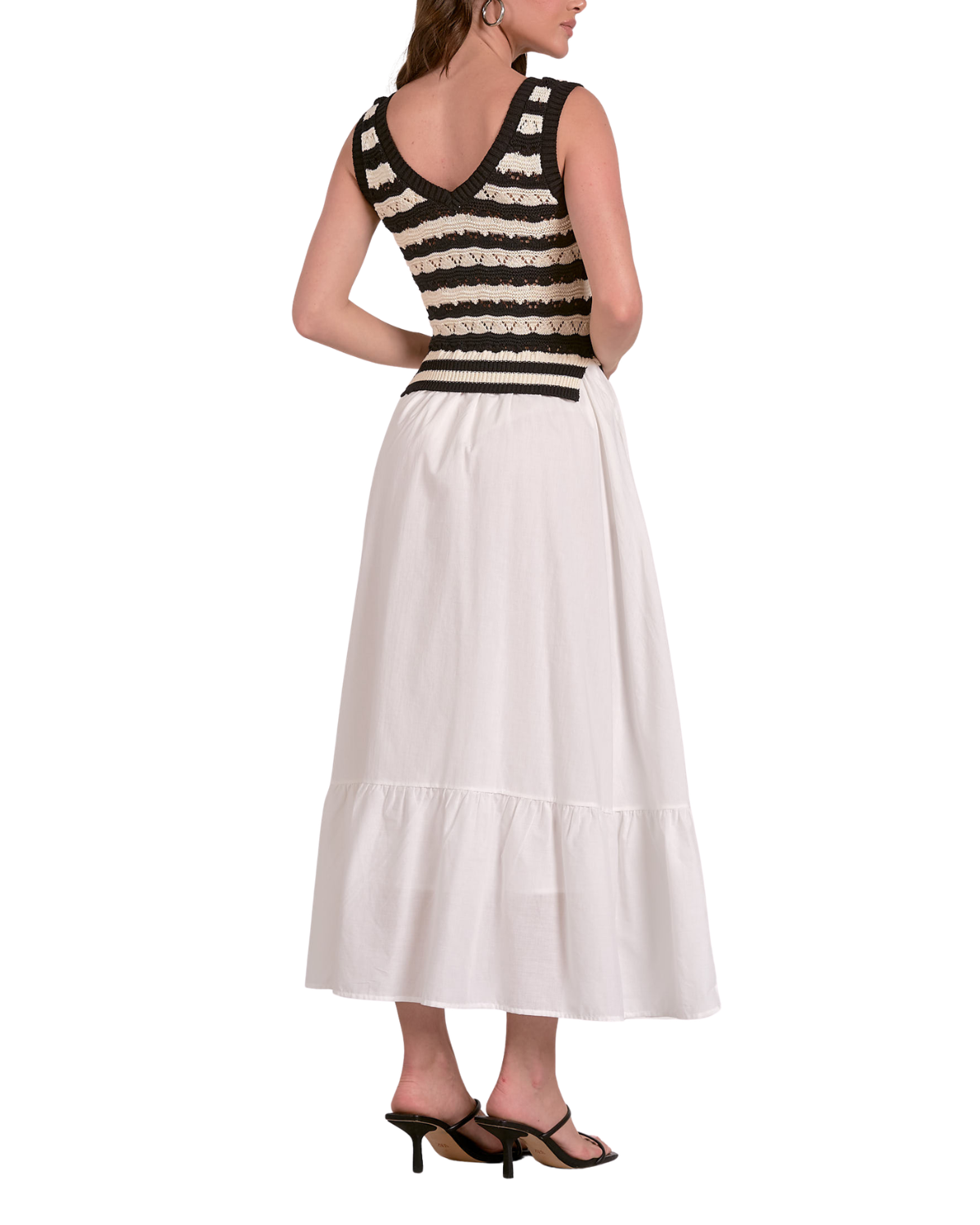 Elan Crochet Top Midi Dress - SWVS50099