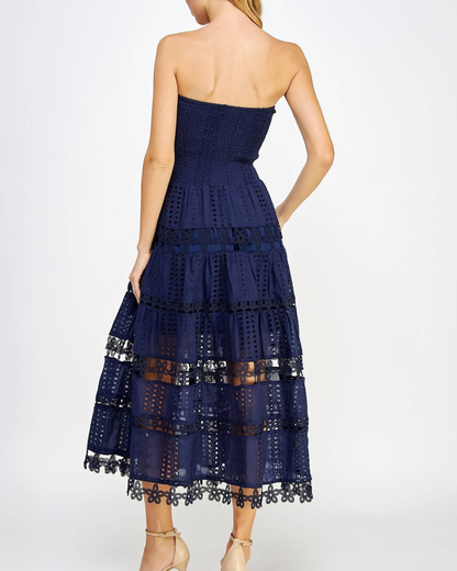 Strut & Bolt Eyelet Midi Dress (More Colors Available) - D-2192-H