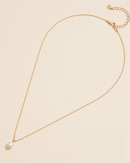 Frem 18K Gold Dipped Pearl Pendant Necklace (More Options Available) - 4DN18005