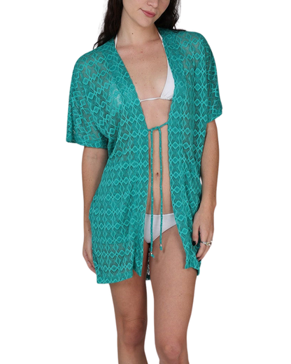 J Valdi Diamante Open Front Kimono Cover Up (More Colors Available) - J15466
