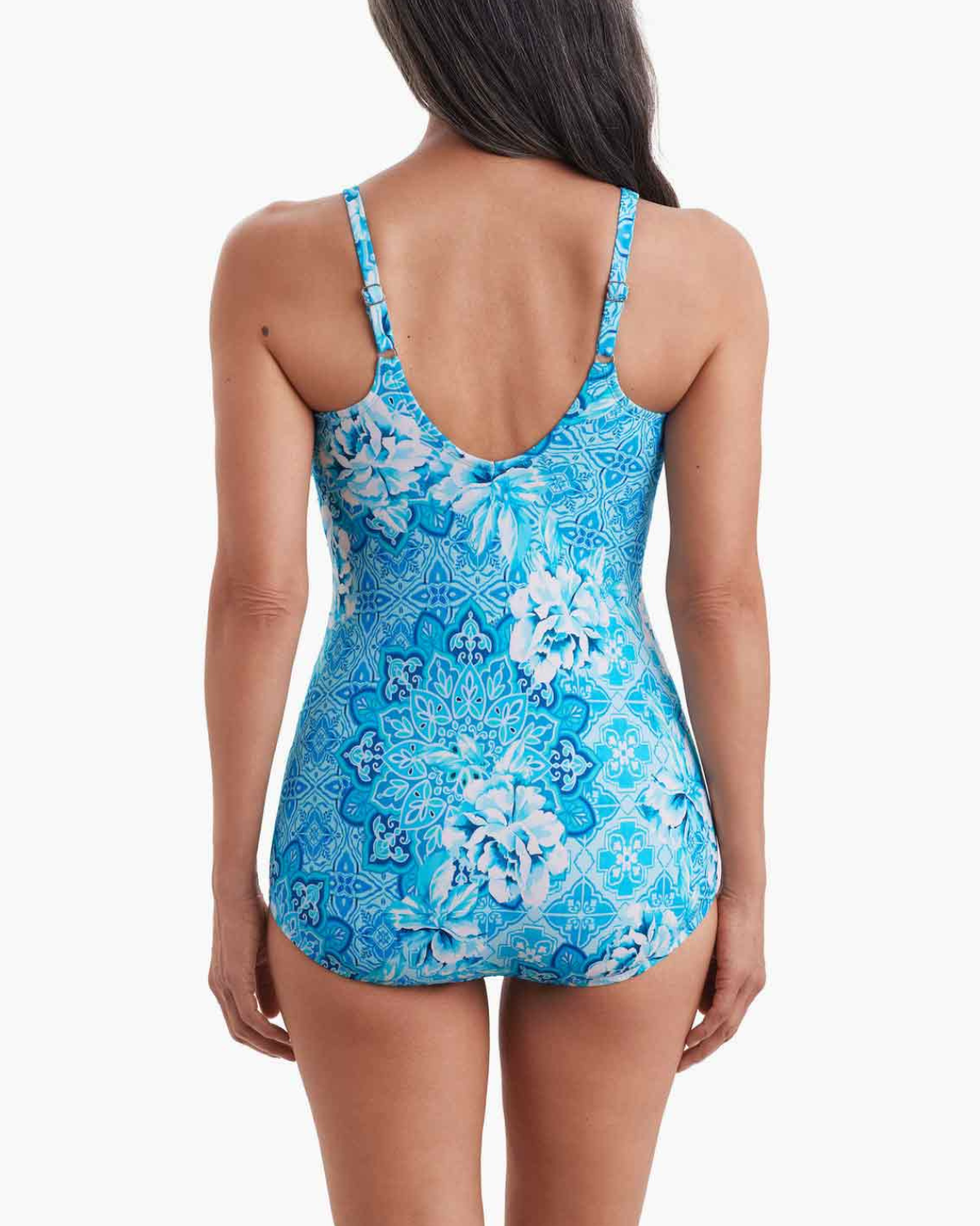 Shape Solver Barcelona Blues Cross Over Sarong One Piece - 7104350