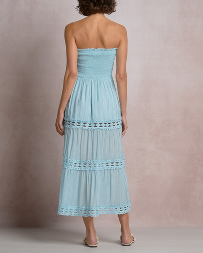 Elan Tiered Strapless Maxi Dress (More colors available) - VCL50169