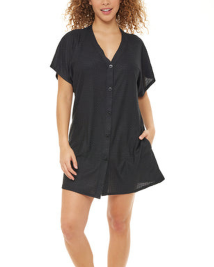 Jordan Taylor Waffle Button Front Dress with Pockets (More Colors Available) - WFN003