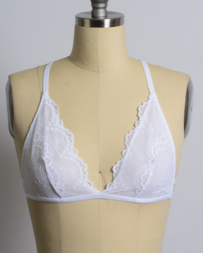 Flirty Triangle Lace Y-Back Bralette - YL-5273