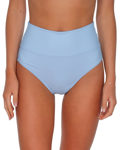 Sunsets Solids Blue Whisper Hannah High Waist Bottom - 33B