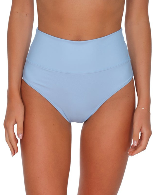 Sunsets Solids Blue Whisper Hannah High Waist Bottom - 33B
