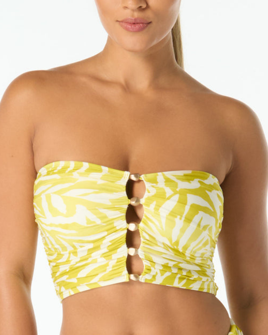 Carmen Marc Valvo Samara Bandeau Draped Bikini Top - C78955