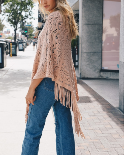 Leto Scallop Lace Poncho (More colors available) - Yp-3935