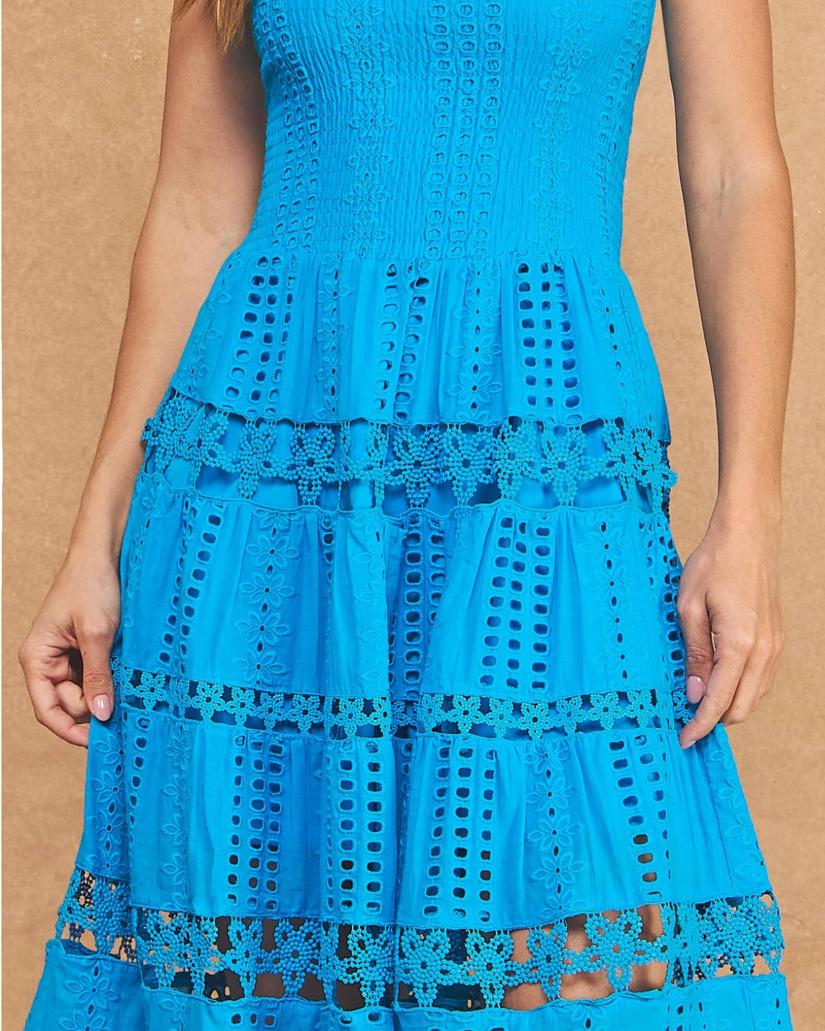 Strut & Bolt Eyelet Midi Dress (More Colors Available) - D-2192-H