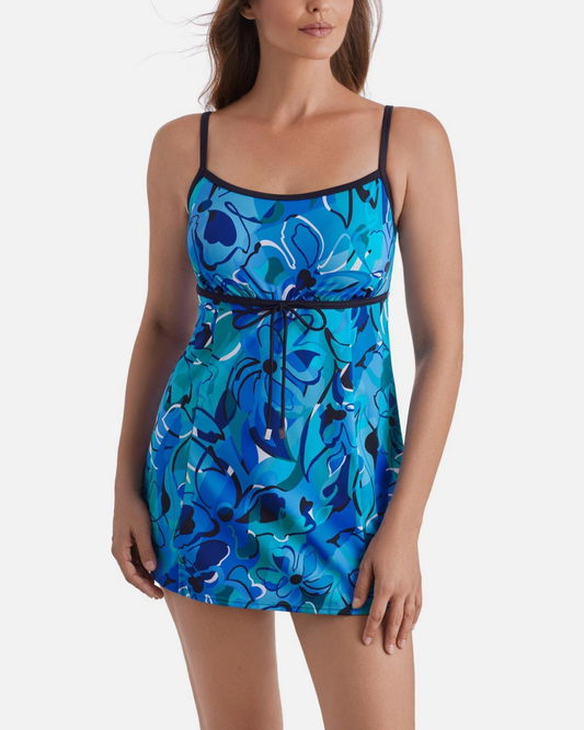 Shape Solver Organic Bloom Empire Swim Dress - SV260364