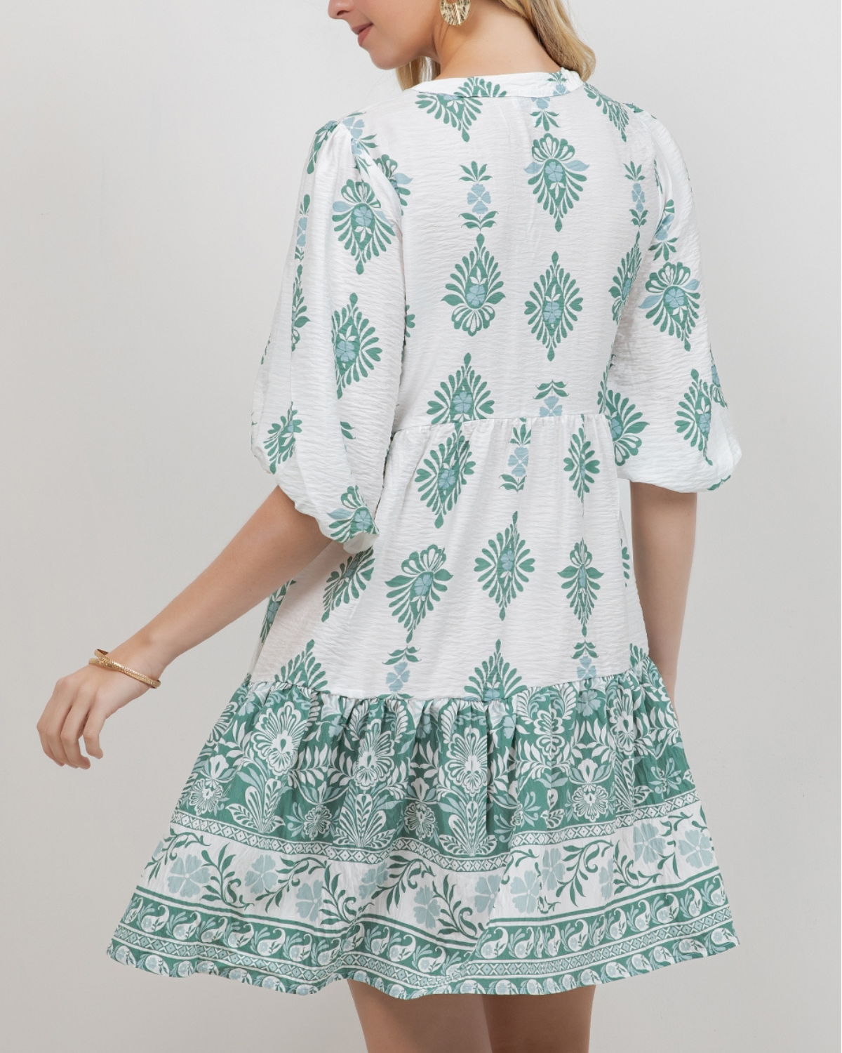 Winslow Soft Bloom Babydoll Button Front Dress (More Colors Available) - Y313850D24