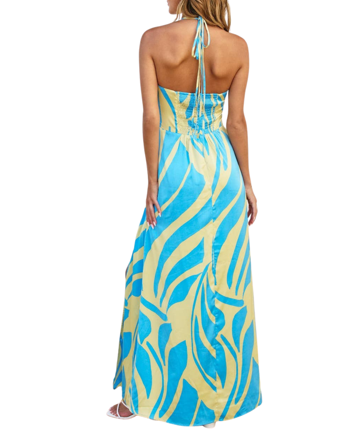 Dress Forum Burst of Bliss Halter Neck Maxi Dress - FD11476