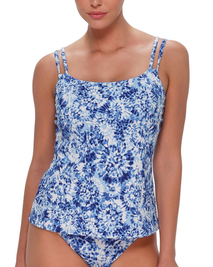 Sunsets Island Ink Rib Taylor Underwire D+ Tankini Top - 75