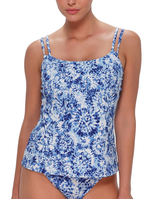 Sunsets Island Ink Rib Taylor Underwire D+ Tankini Top - 75