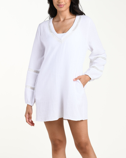 La Blanca Seaside Covers V-Neck Tunic Cover Up - LB6CZ38