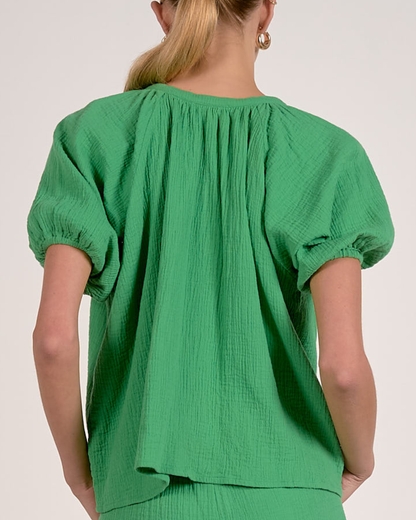 Elan Button Front Blouse - DGC11641