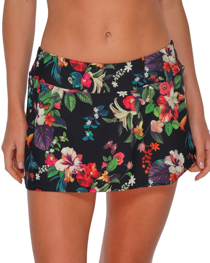 Sunsets Fleur Noire Sporty Swim Skirt - 40B