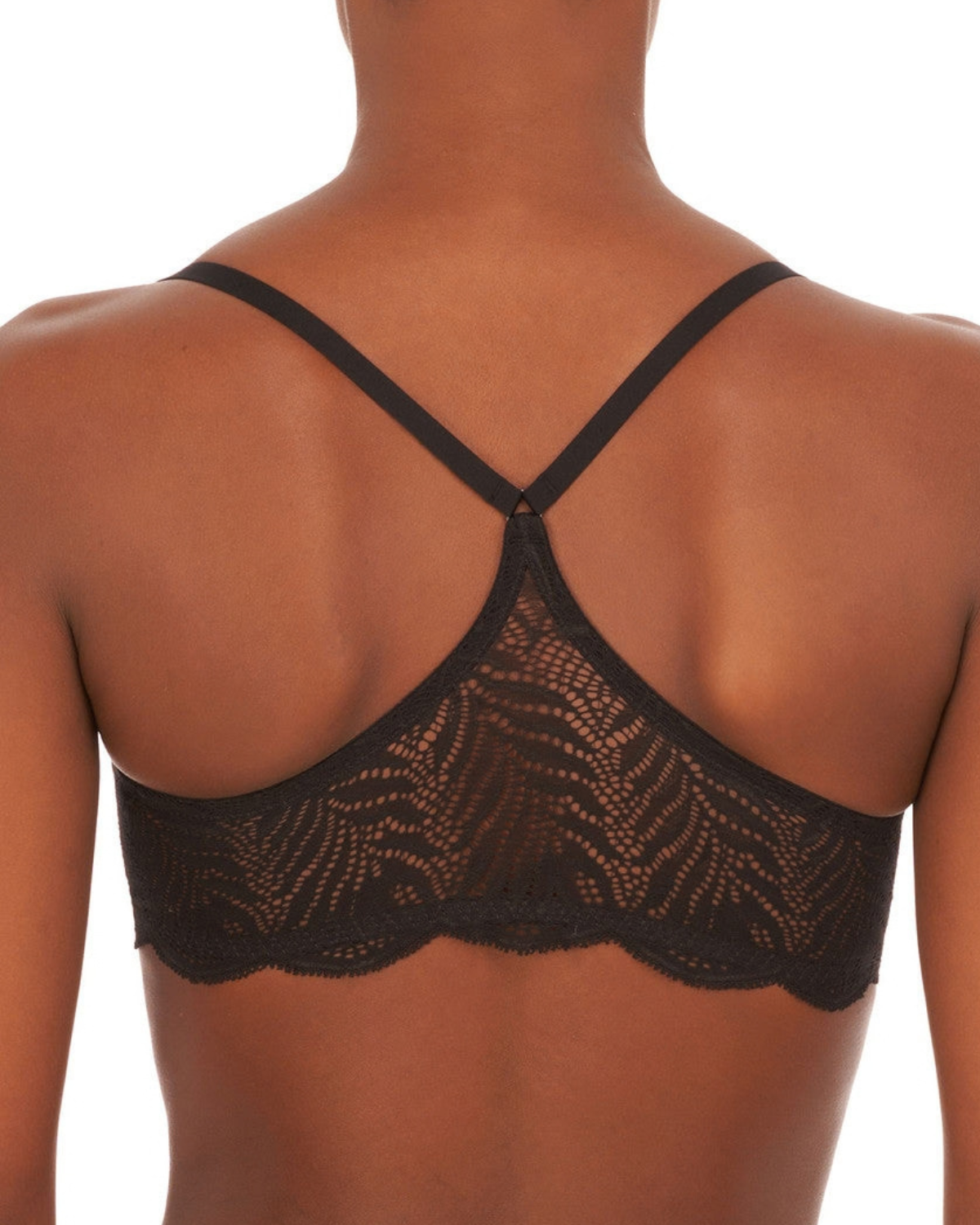 Natori Lush Front Close T-Back T-Shirt Bra - 728309 - Black
