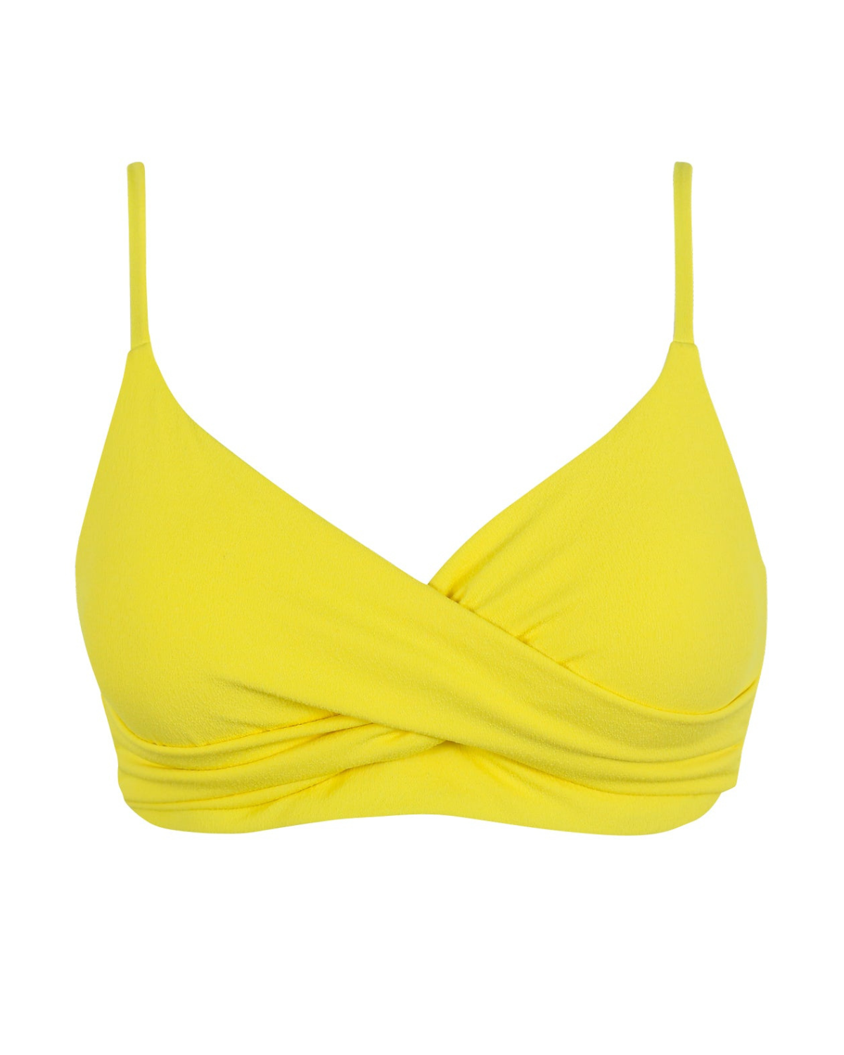Sunsets Solids Pineapple Crepe Lyla Bralette Top - 619T