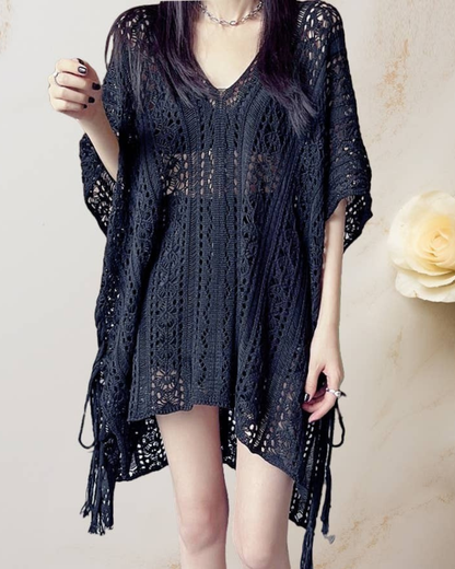 JC Sunny Side Tassel Crochet Tunic - JC063308