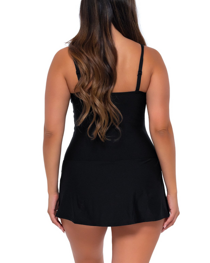 2024 Sunsets Escape Sienna Swim Dress - 983S - Black