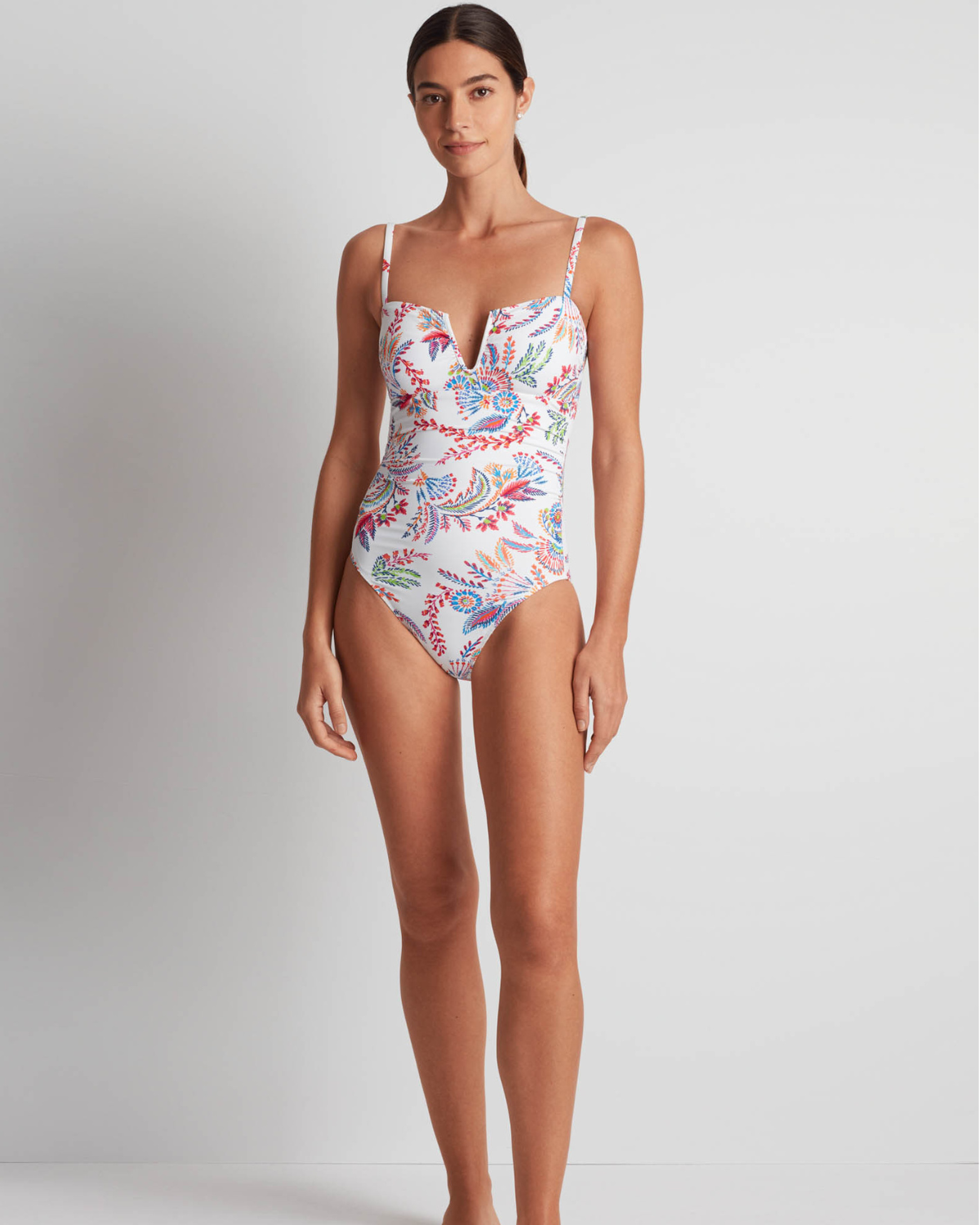 2025 Lauren Ralph Lauren Fleurette Floral Underwire One Piece Swimsuit - 20530066