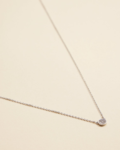 Frem 18K Gold Dipped Small Circle Cz Necklace (More Options Available) - 4DN18004
