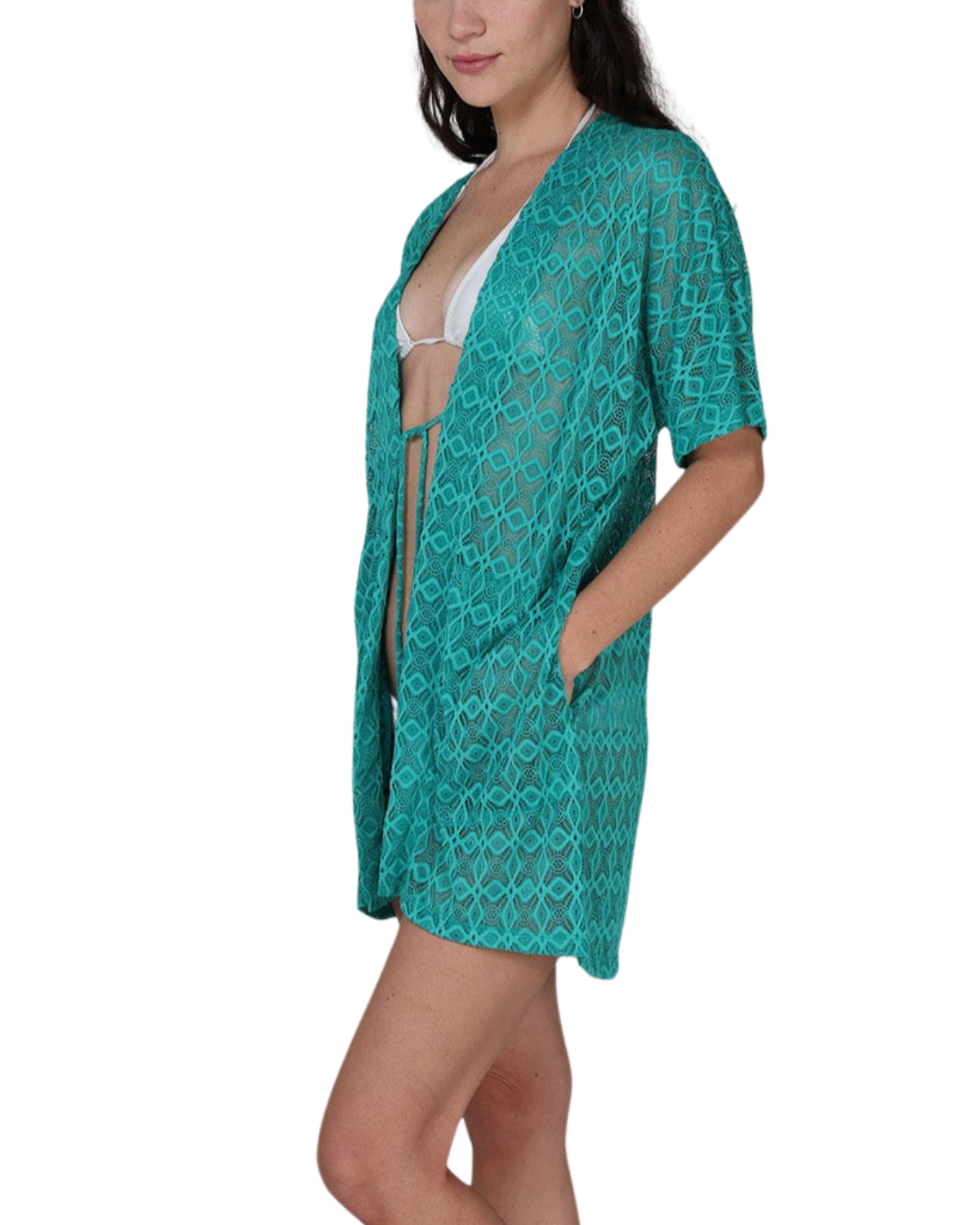 J Valdi Diamante Open Front Kimono Cover Up (More Colors Available) - J15466