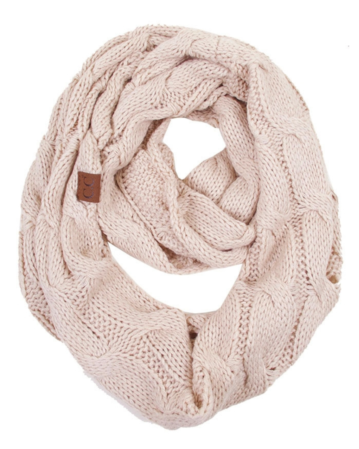 C.C. Cable Knit Infinity Scarf (More colors available) - Sf-800