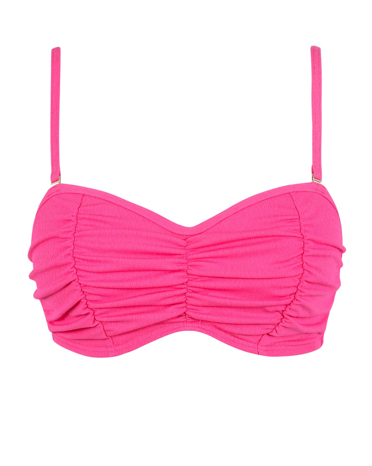 Sunsets Posy Pink Crepe Loretta Bandeau D+ Underwire Top - 500